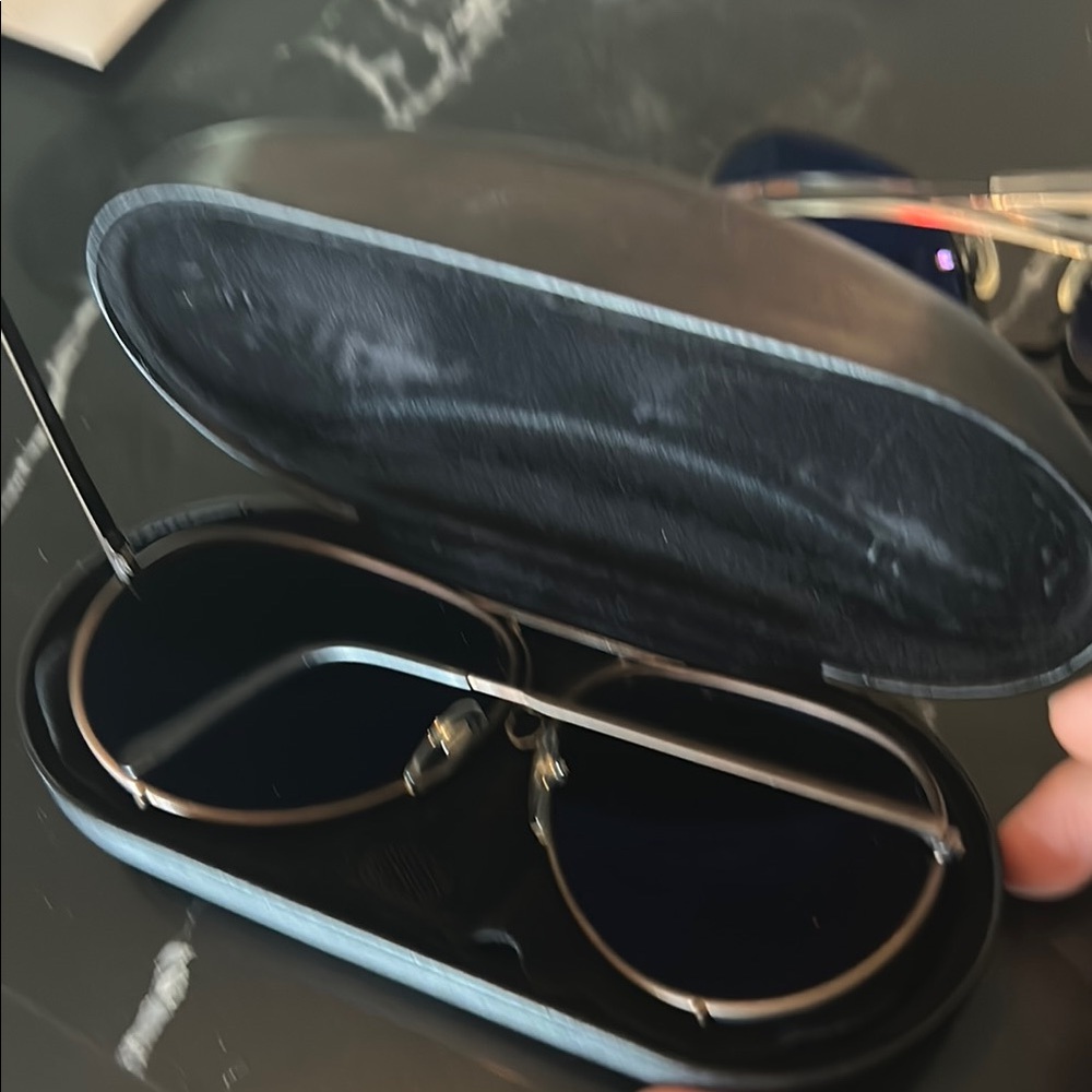 Porsche Design Black Sunglasses with Sleek Metal Frames